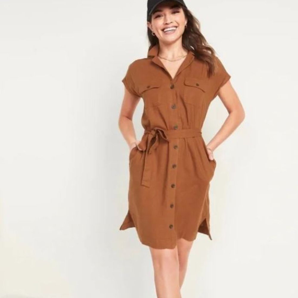 Old Navy Linen Dress - POCKETS!
